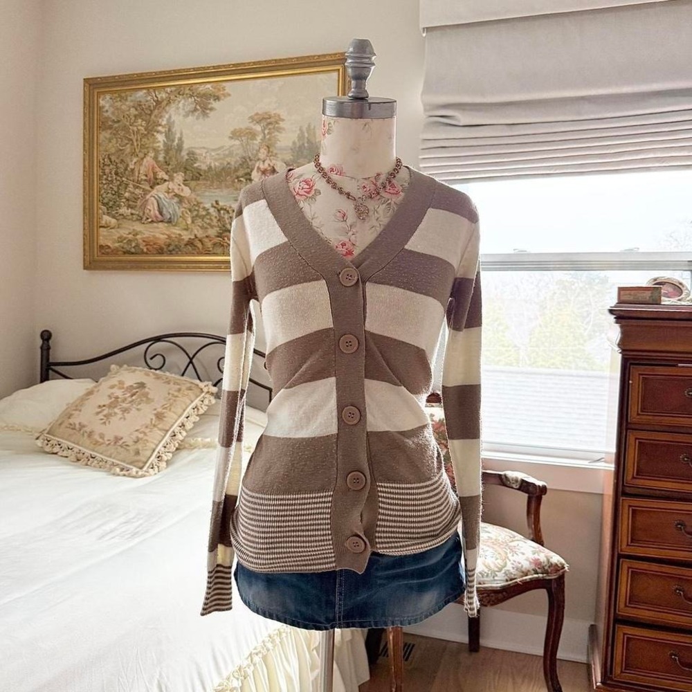 Y2k striped cardigan  y2k‎ wet seal cardigan size xs